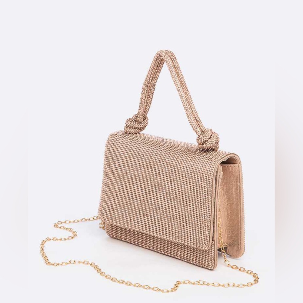 New Gorgeous Evening Prom Rhinestone Top Handle Bag - Picture 6 of 7